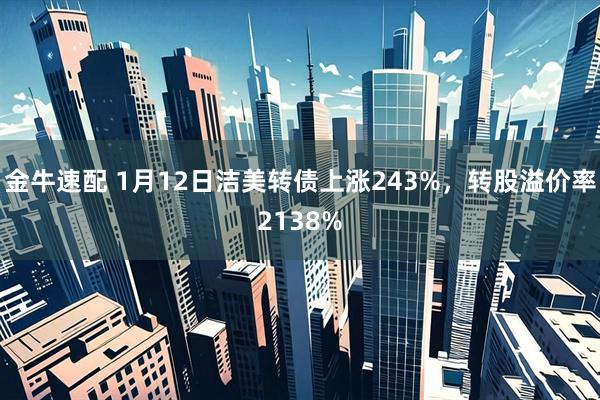 金牛速配 1月12日洁美转债上涨243%，转股溢价率2138%
